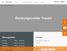 Tablet Screenshot of physiotherm-treuen.de